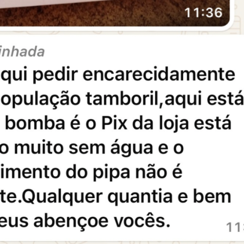Comunidade de Tamboril completa 45 dias sem água e denuncia abandono por parte da gestão de Jaíba-MG