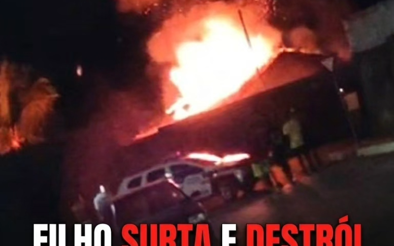 Filho surta e destrói a casa da própria mãe